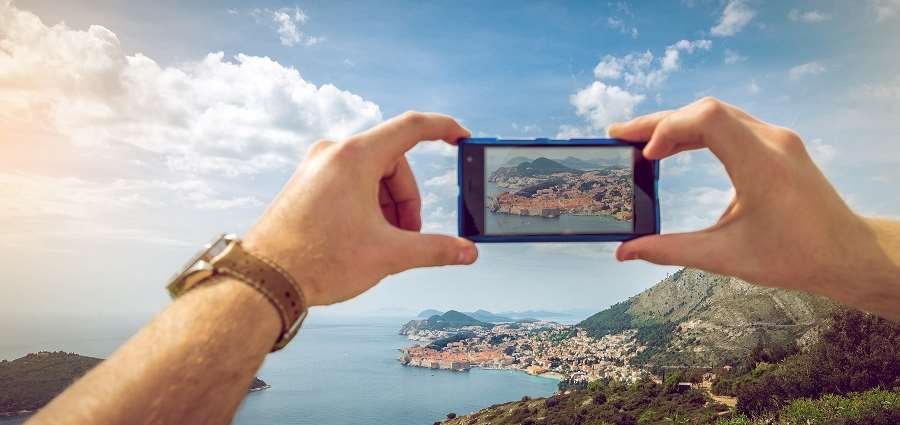 Dubrovnik panorama selfie